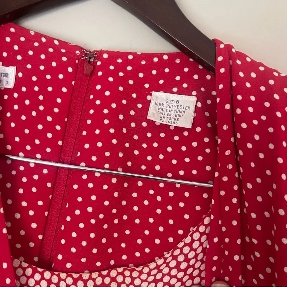 Liz Claiborne | Red and White Maxi w/ shoulder pads | size 6